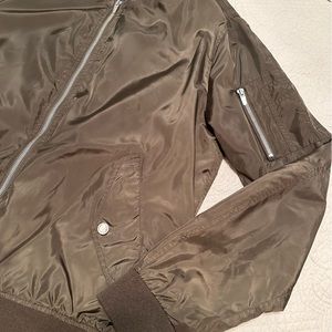 Zara Men XXL Olive Green Bomber Jacket